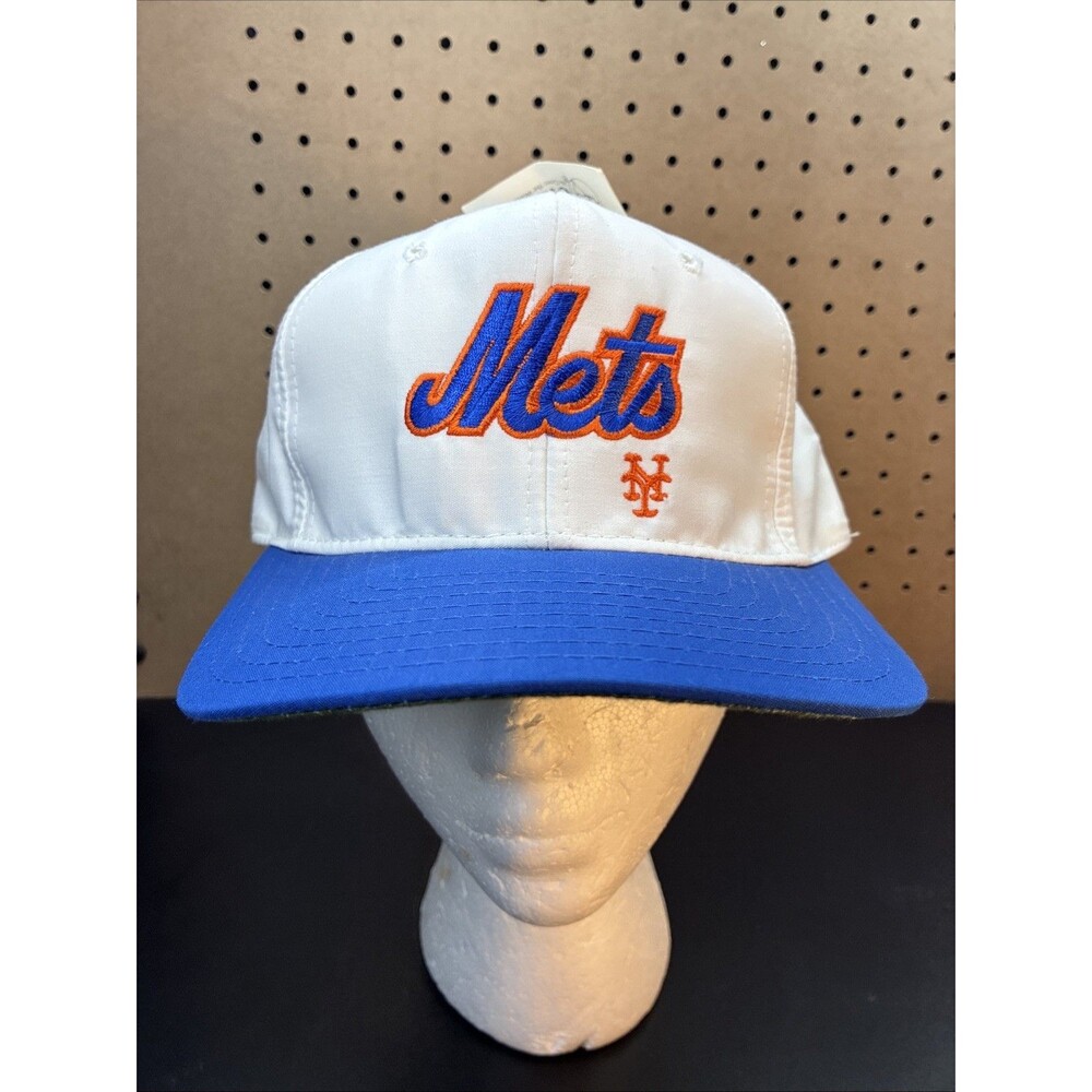 Vintage New York Mets Hat Cap Snap Back Mens One Size White MLB Baseball U.I.I.